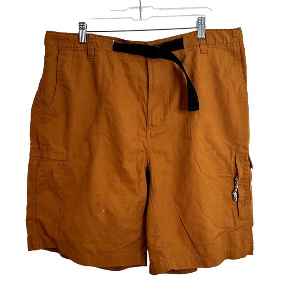 Columbia Cargo Shorts Mens Size XL Dark Orange Black Hiking Outdoor Fishing 10" - Picture 1 of 5